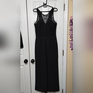 XOXO Women's Size M Black Lace Detail Jumpsuit